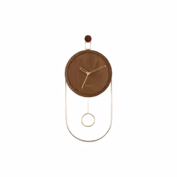 Karlsson Swing Pendulum Wall Clock - Dark Wood