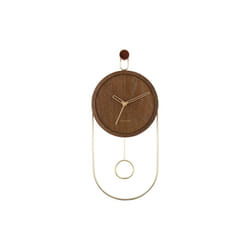 Karlsson Swing Pendulum Wall Clock - Dark Wood