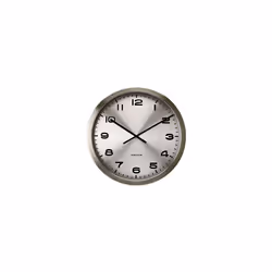 Present Time Wall Clock, Aluminium, Silver, 50cm