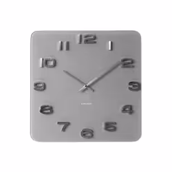 Karlsson KA5488GY, Wall, Quartz clock, Square, Grey, AA, 350 mm
