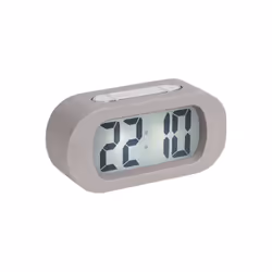 Karlsson KA5753GY, Digital alarm clock, Grey, LCD, Battery, AAA, 140 mm