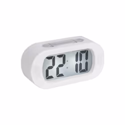 Karlsson Alarm clock Gummy, Quartz alarm clock, Oval, White, Battery, AAA, Alkaline