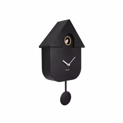 Karlsson Modern Cuckoo, Wall, Quartz clock, Other, Black, AA, 215 mm