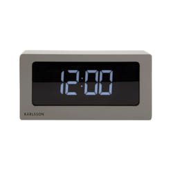 Karlsson Boxed LED Alarm Clock - Warm Grey