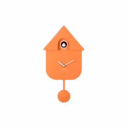 Karlsson Modern Cuckoo Wall Clock - Soft Orange