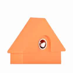 Karlsson Modern Cuckoo Wall Clock - Soft Orange
