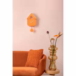 Karlsson Modern Cuckoo Wall Clock - Soft Orange - Additional view 4