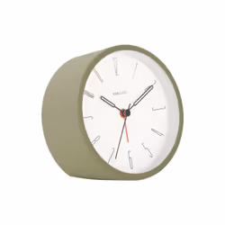 Karlsson Belle Numbers, Quartz alarm clock, Round, Light Green, Analog, Battery, AA