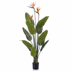 Emerald Artificial Plant Strelitzia in Pot with Flowers 120cm Faux Fake Plant