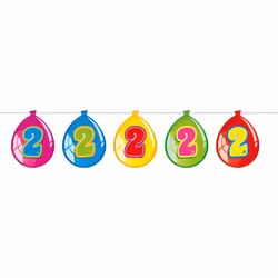 Folat 65502, Garland, Multicolour, Birthday, 320 mm, 210 mm, 10 mm