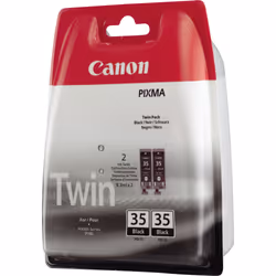 Canon PGI-35BK Black Ink Cartridge (Twin Pack), Black, Pigment-based ink, 2 pc(s), 382 pages, Multi pack