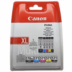 Canon PGI-570XL/CLI-571 PGBK, Black, Cyan, Magenta, Yellow, 22 ml, 7 ml, 5 pc(s), Multi pack