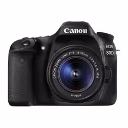 Canon EOS 80D + EF-S 18-55mm f/3.5-5.6 IS STM, 24.2 MP, 6000 x 4000 pixels, CMOS, Full HD, Touchscreen, Black