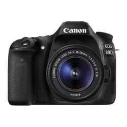 Canon EOS 80D + EF-S 18-55mm f/3.5-5.6 IS STM SLR Camera Kit 24.2 MP CMOS 6000 x 4000 pixels Black