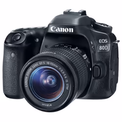 Canon EOS 80D + EF-S 18-55mm f/3.5-5.6 IS STM SLR Camera Kit 24.2 MP CMOS 6000 x 4000 pixels Black