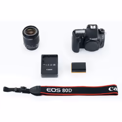 Canon EOS 80D + EF-S 18-55mm f/3.5-5.6 IS STM SLR Camera Kit 24.2 MP CMOS 6000 x 4000 pixels Black - Additional view 4
