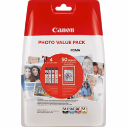 Canon CLI-581 Multipack, Black, Cyan, Magenta, Yellow, 5.6 ml, 5.6 ml, Multi pack