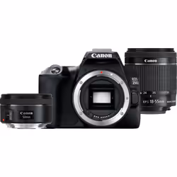 Canon EOS 250D, 24.1 MP, 6000 x 4000 pixels, CMOS, 4K Ultra HD, Touchscreen, Black