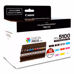 Canon PFI-5100 Multipack ink cartridge 10 pc(s) Original Standard Yield Cyan, Matte black, Black - Additional view 2