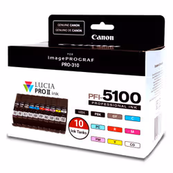 Canon PFI-5100 Multipack ink cartridge 10 pc(s) Original Standard Yield Cyan, Matte black, Black - Additional view 3