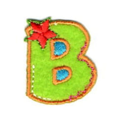 Alphabet Patch Motif  Assorted Colours: Letter B - each