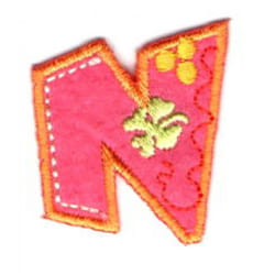 Alphabet Patch Motif  Assorted Colours: Letter N - each