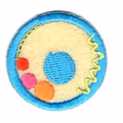 Alphabet Patch Motif  Assorted Colours: Letter O - each