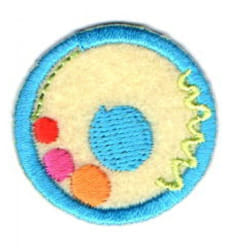 Alphabet Patch Motif  Assorted Colours: Letter O - each