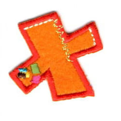 Alphabet Patch Motif  Assorted Colours: Letter X - each