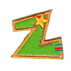 Alphabet Patch Motif  Assorted Colours: Letter Z - each