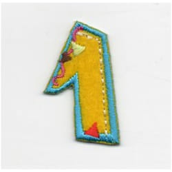 Number Patch Motif  Assorted Colours: Number 1 - each