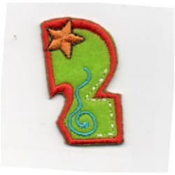 Number Patch Motif  Assorted Colours: Number 2 - each
