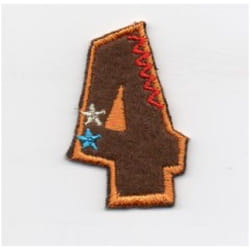 Number Patch Motif  Assorted Colours: Number 4 - each