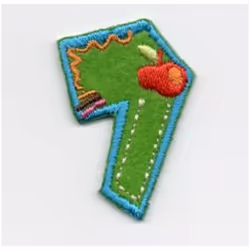 Number Patch Motif  Assorted Colours: Number 7 - each