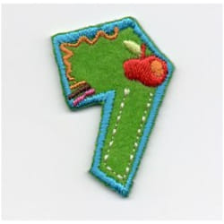 Number Patch Motif  Assorted Colours: Number 7 - each