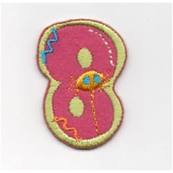 Number Patch Motif  Assorted Colours: Number 8 - each