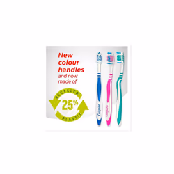 Colgate Zig Zag Medium Toothbrush Pack of 3, Multi Angle Cross Bristles with Flexible Neck for Gum Comfort