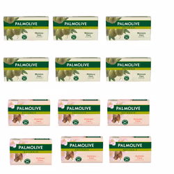 12 x PALMOLIVE SOAP BAR 90g NATURALS - 6 x Moisture Care & 6 x Delicate Care
