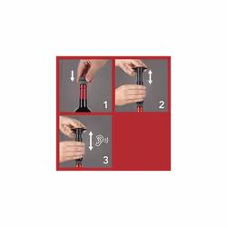 Wine Saver Vacuum Stoppers, Set of 3 - Purple / Blue / Pink - Additional view 4