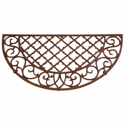 Esschert Design Doormat cast iron half round, Decorative doormat, Outdoor, Half-round, Brown, Monochromatic, Iron