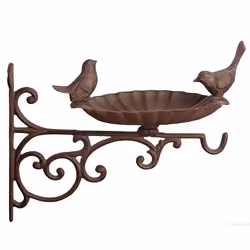 Esschert Design Bird feeder with bracket, Hanging, Brown, Cast iron, 281 mm, 236 mm, 234 mm