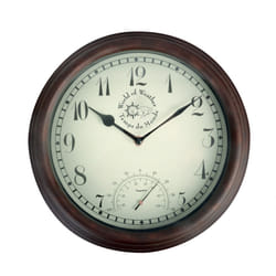 Esschert Design Gartenuhr Quartz clock Round Brown