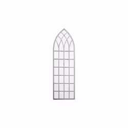 mirror church window 140 cm steel white/grey