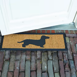 Esschert Design Rubber doormat/coir dachshund