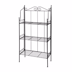 Esschert Design BPH151, Plant stand, Steel, Black, 3 shelves, 555 mm, 255 mm