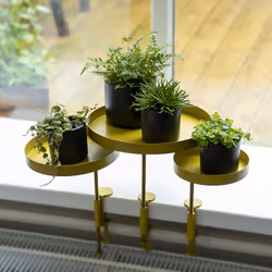 Esschert Design Round golden clamp tray L