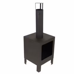 Esschert Design Terrace Stove S Garden Fireplace Outdoor Fire Pit Black/Brown - Black