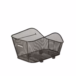 Basil Icon M, Rear, Bicycle basket, Steel, Black, 26 L, 400 mm