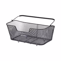 Basil Base XL, Rear, Bicycle basket, Steel, Black, 5 kg, 520 mm