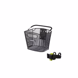 Basil: BASIL BOLD FRONT BASKET WITH KF HOLDER - Black